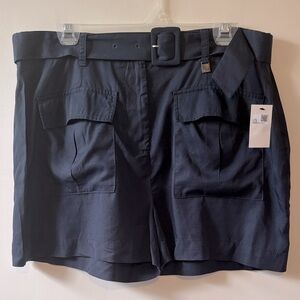 Mexx Navy Women's Shorts with Belt-NWT